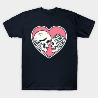 Valentine's Couple Skulls T-Shirt